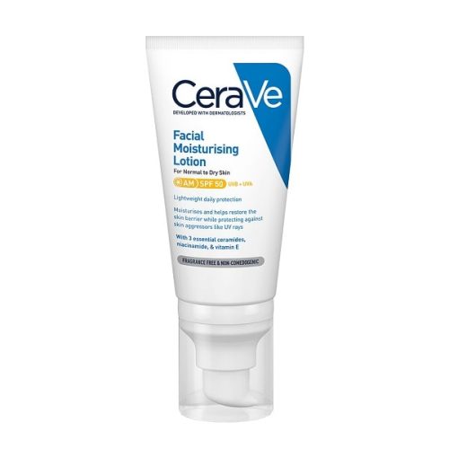 لوسیون مرطوب کننده و ضد آفتاب سراوی دارای SPF50 حجم 52 میل